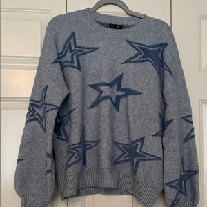 Rachel Blue Star Patterned Sweater